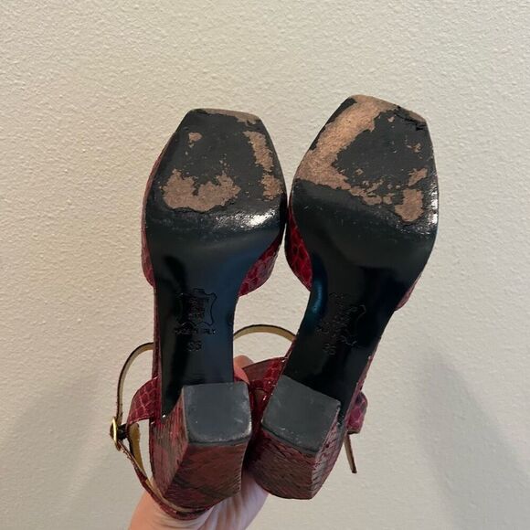 Size 36 FENDI Snake Skin Heels Leather - Picture 5 of 9